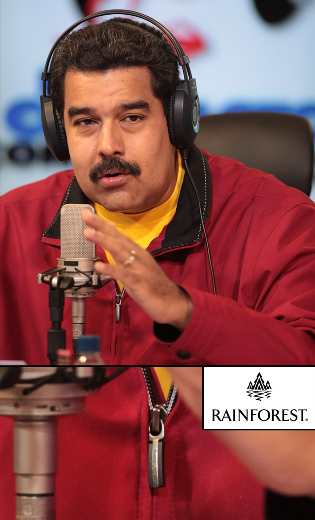 Nicolás Maduro con chaqueta Rainforest / Foto: AVN del programa de radio "En contacto con Maduro" N9. Fecha: 27-05