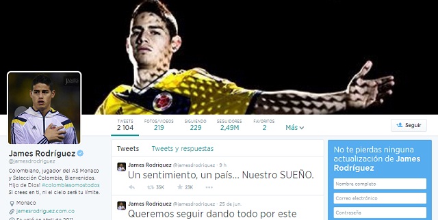 James Rodriguez twitter