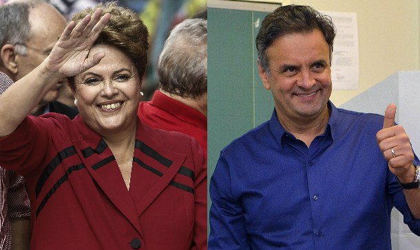 Rousseff y Neves