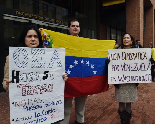 venezolanos oea protesta