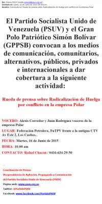 Convocatoria PSUV