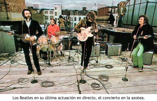 El día que los Beatles se subieron al tejado