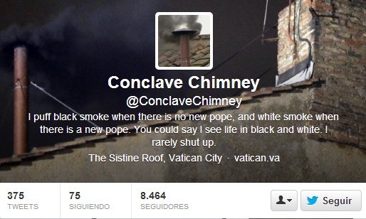 La chimenea del cónclave ya tiene Twitter (Imagen)