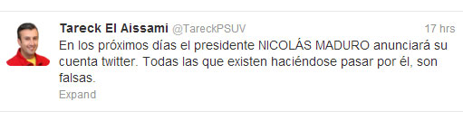 Maduro tendrá cuenta en Twitter en las próximas horas