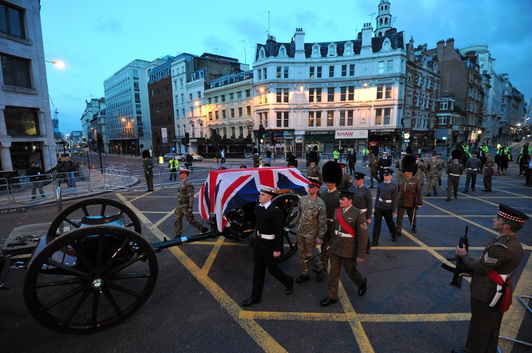 Todo listo para el funeral de Margaret Thatcher, que divide al Reino Unido (Fotos)