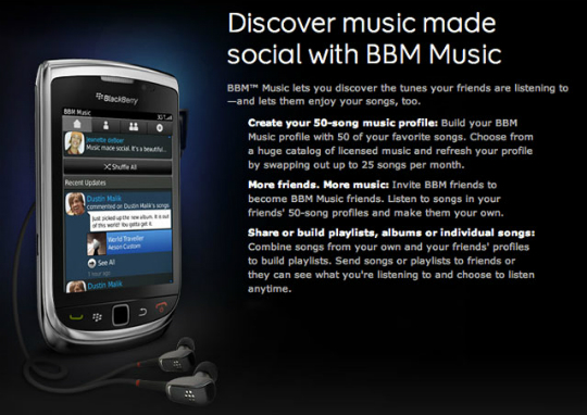 Blackberry cierra su servicio de música BBM Music