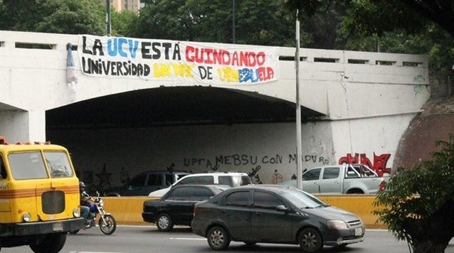 Así protestan los estudiantes de la UCV (Foto)