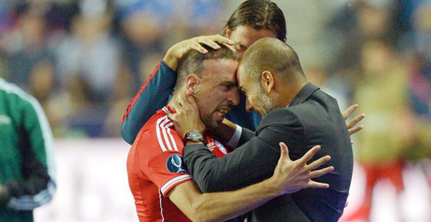 Ribery marca ante Chelsea y se lo dedica a Guardiola (Fotos)