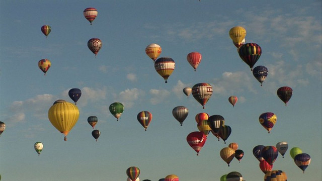 Los globos aerostáticos el cielo francés