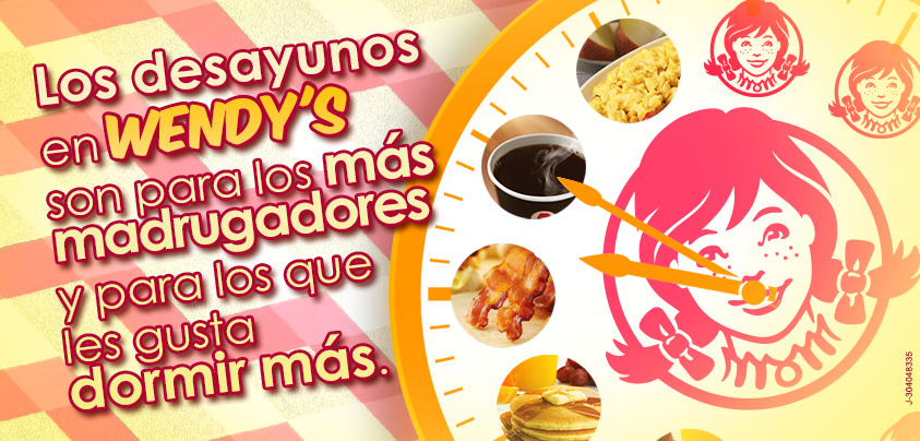 Arma tu desayuno en Wendy´s