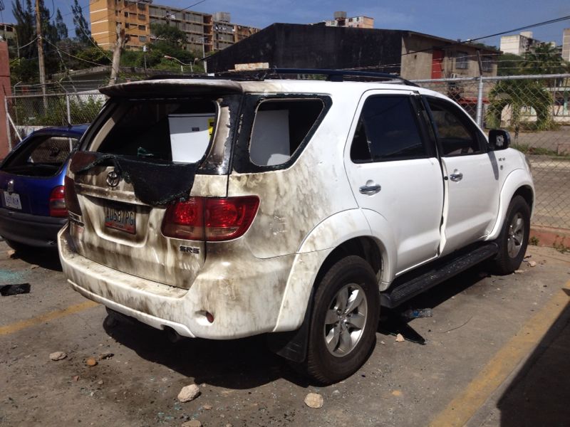 Así quedó la comisaría en Carúpano por protestas (Fotos)