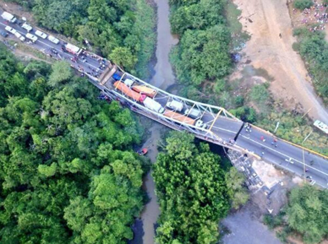 Así se ve el puente de Boca de Uchire (Vista aérea)