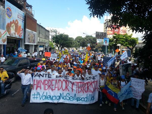 Valencianos acuden al llamado de protesta (Fotos)