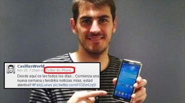 Iker Casillas metió la pata al promocionar a Samsung usando un iPhone