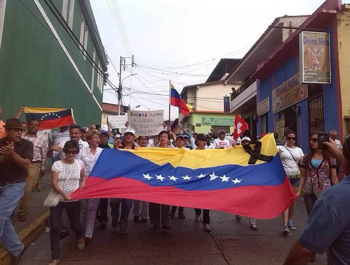 Boconó también salió a las calles en apoyo a estudiantes (Fotos)