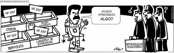 Maduro a empresarios panameños: ¿Puedo ofrecerles algo? (CARICATURA)