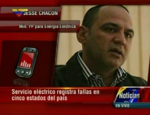 Jesse Chacón: Falla eléctrica se debe a un incendio