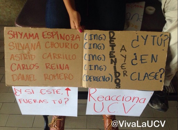 Protesta creativa en la UCV este 17M (Foto)