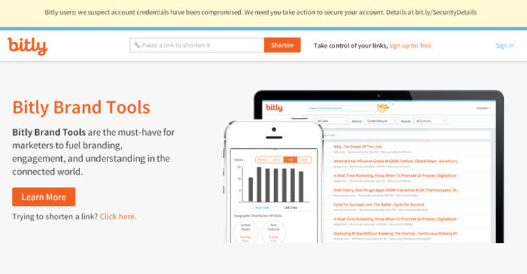 Bitly alerta de un posible problema de seguridad en sus cuentas