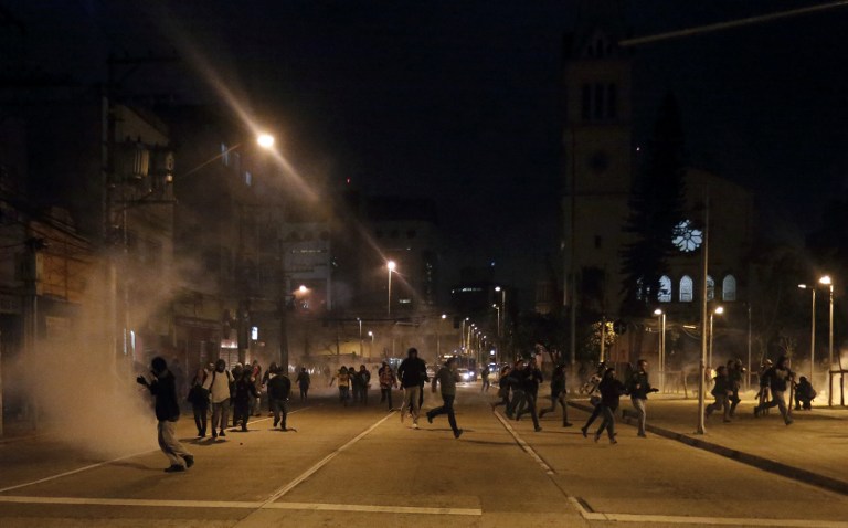 Manifestantes y policía en Sao Paulo se enfrentan (Fotos)