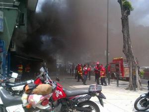 Incendio en el edificio Humboldt en Altamira (Fotos)