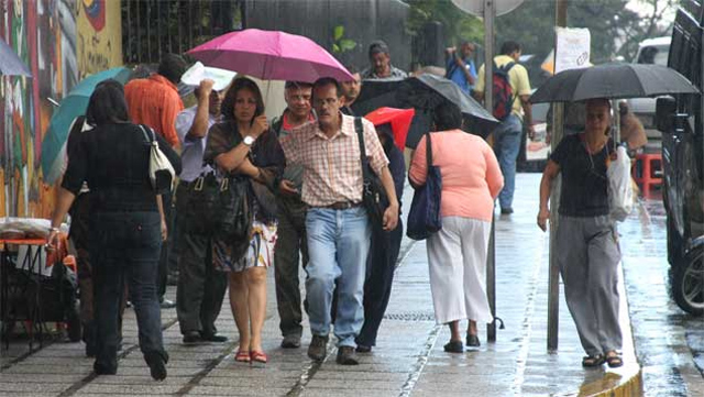 Precipitaciones débiles o moderadas en todo el país