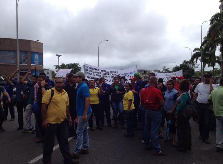 Tercerizados de Corpoelec le piden a Chacón ingresar en la nómina este #13Ago