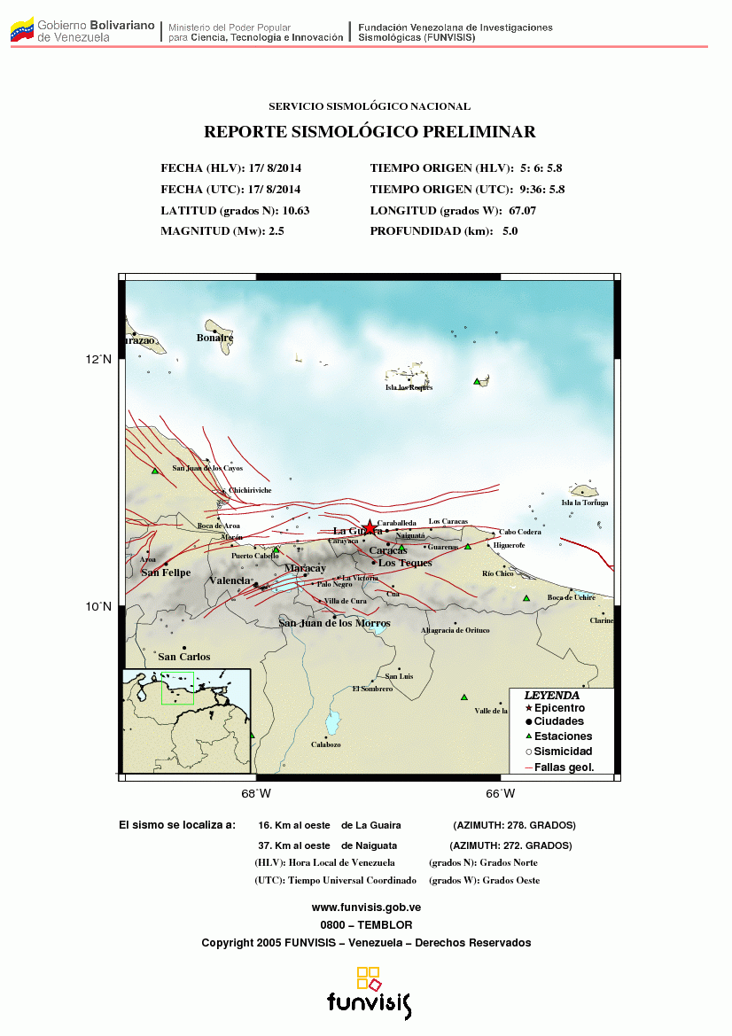 Tembló en La Guaira