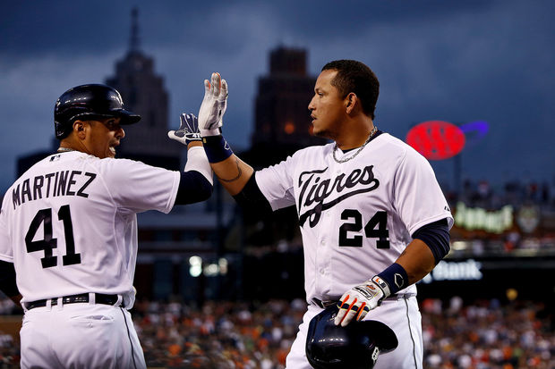 Miguel Cabrera y Víctor Martínez se fueron para la calle