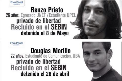 Diferida audiencia de los estudiantes Renzo Prieto, Douglas Murillo y Yeimi Varela