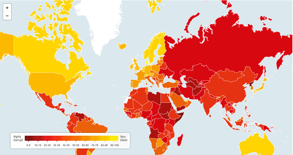 Venezuela, el país más corrupto de Latinoamérica