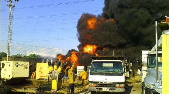 Controlado incendio en Subestación de Corpoelec en Valencia