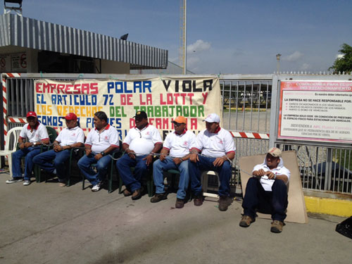 Planta cereales de Polar se mantiene paralizada por protesta