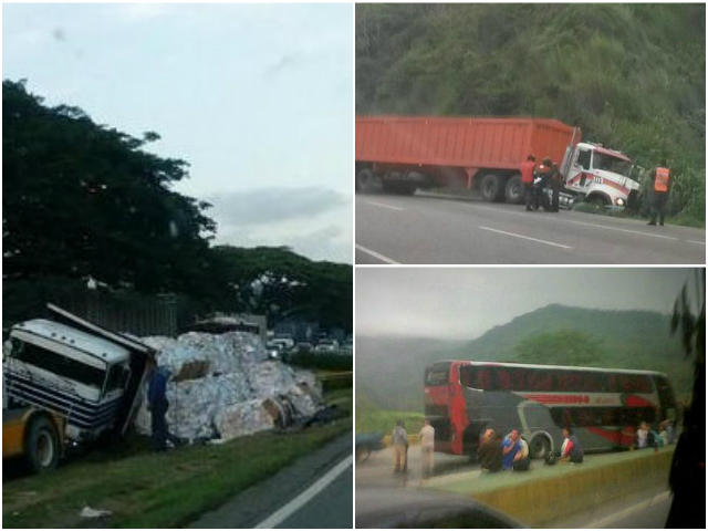 Congestionada la #ARC por accidentes sentido Caracas (Fotos)