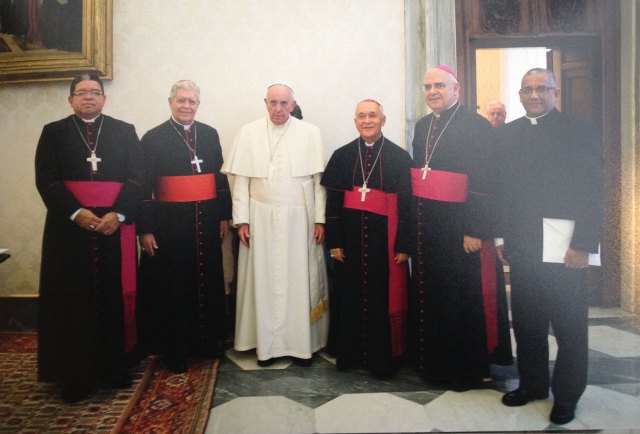 Directiva de la CEV junto al Papa Francisco 