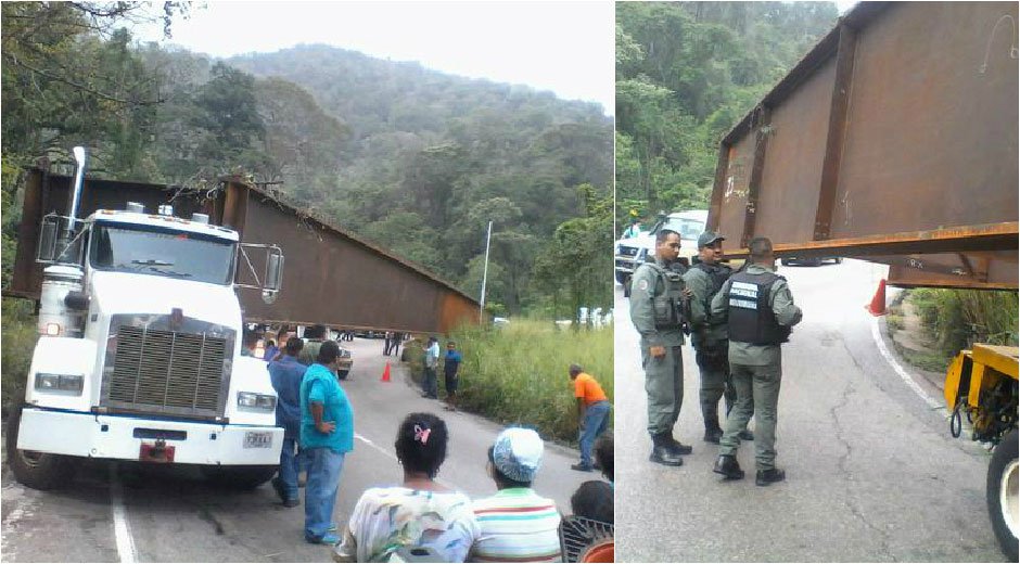 Gandola pierde carga y restringe paso en la troncal 9 (Fotos)