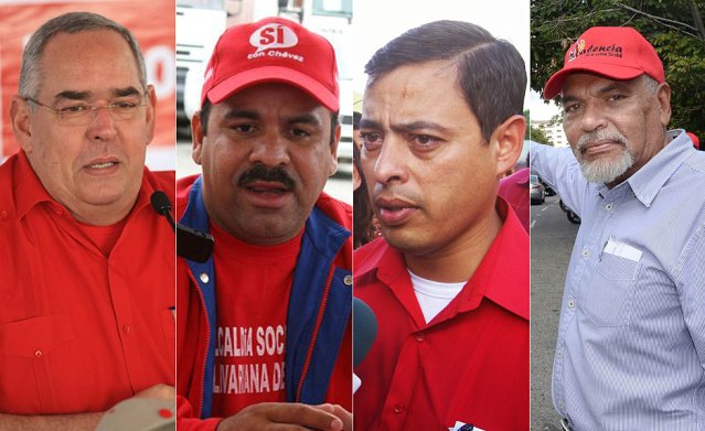 Francisco Gómez Rangel, José Ramón López, Rafael Isea y Gerardo Parra