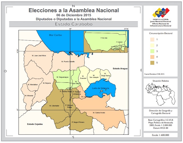 Estos son los tarjetones para la REGIÓN CENTRAL