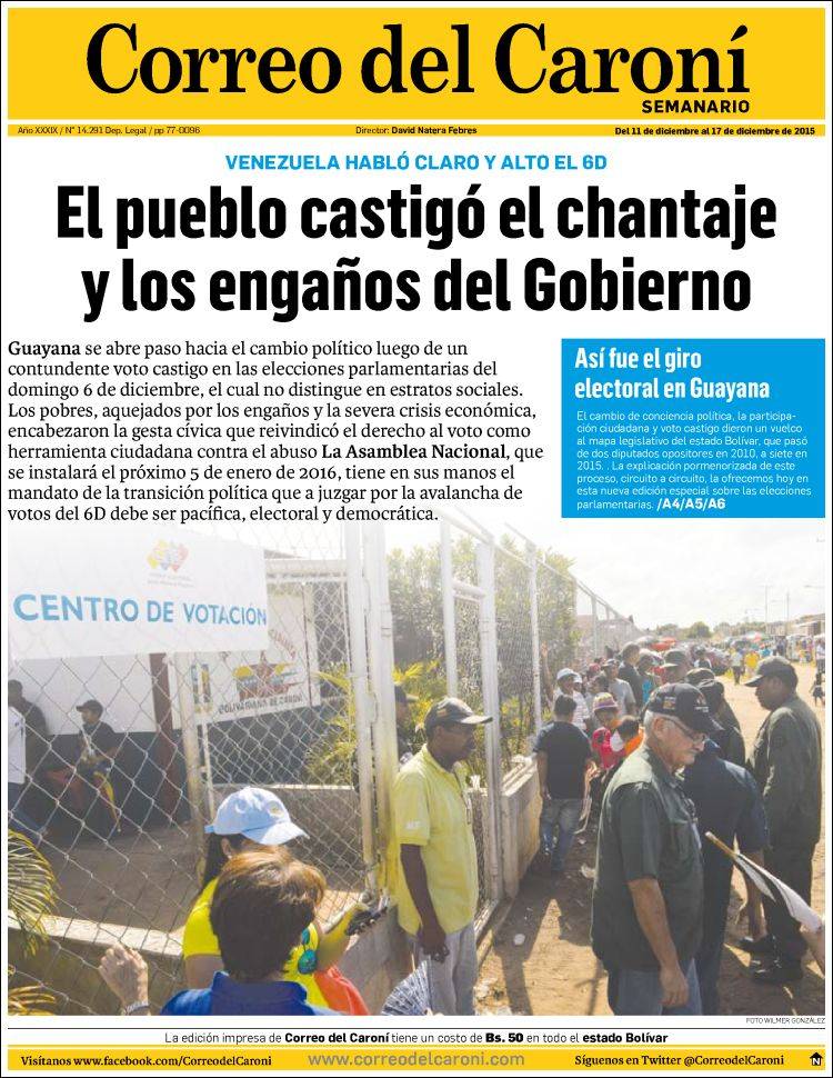 Portadas de este viernes 11 de diciembre de 2015