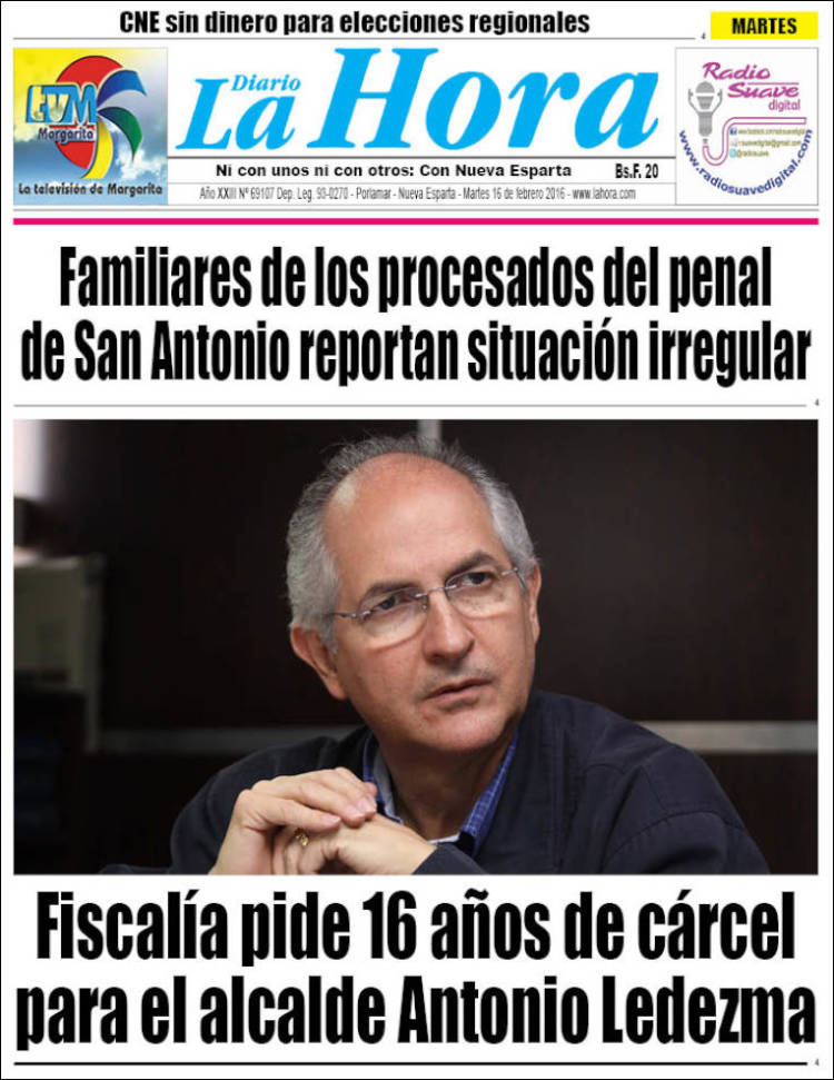 Portadas de este martes 16 de febrero de 2016