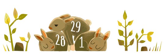 Google recuerda este año bisiesto en su Doodle