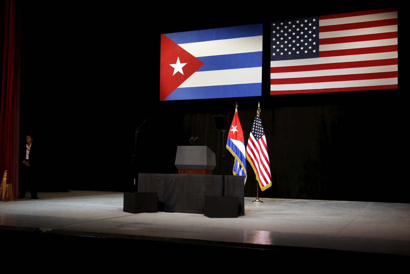 Fotos: Así se prepara el Teatro Alicia Alonso para el discurso de Obama