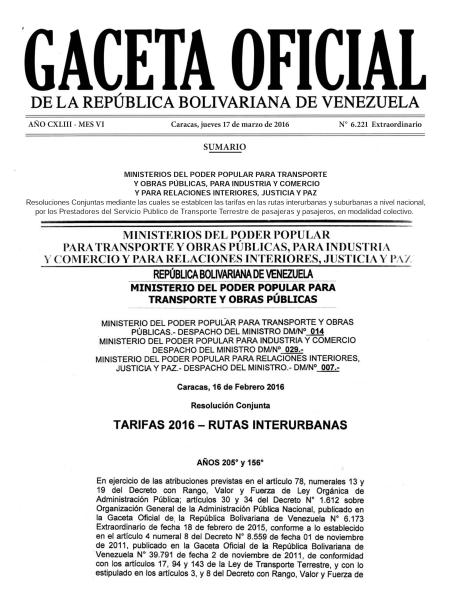 Portada Gaceta