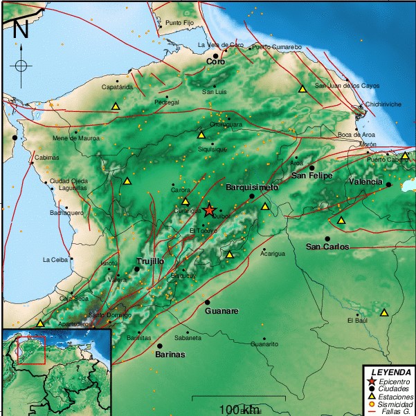 Sismo de magnitud 3.1 al oeste de Quibor