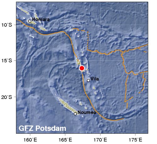 Fuerte sismo de magnitud 7 sacudió el archipiélago de Vanuatu