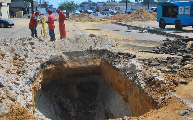 Hueco tragacarros de Maracaibo tiene 120 metros de largo