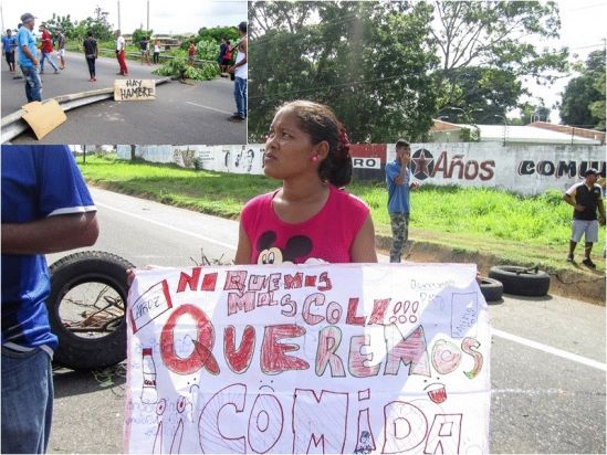 Revuelta social en marcha por escasez de alimentos en Upata