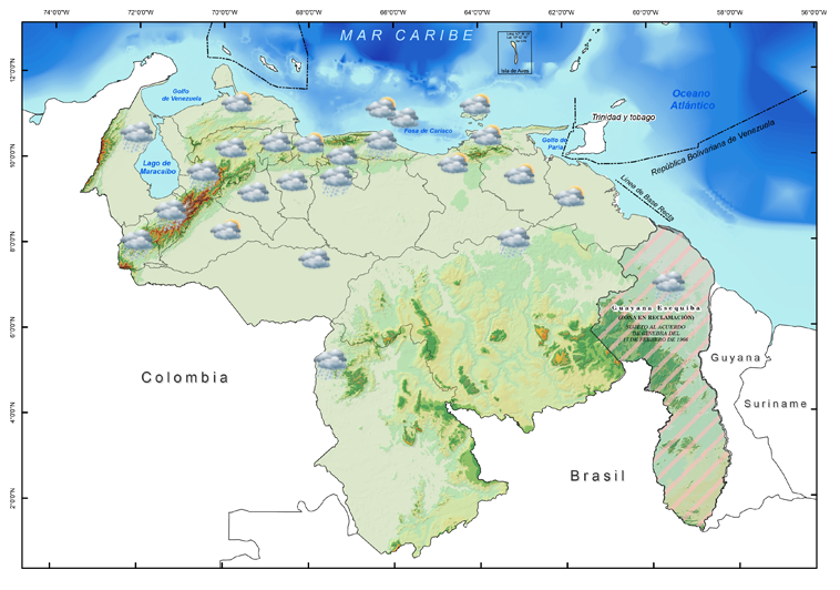 Lluvias de moderada intensidad este jueves por desplazamiento de onda tropical