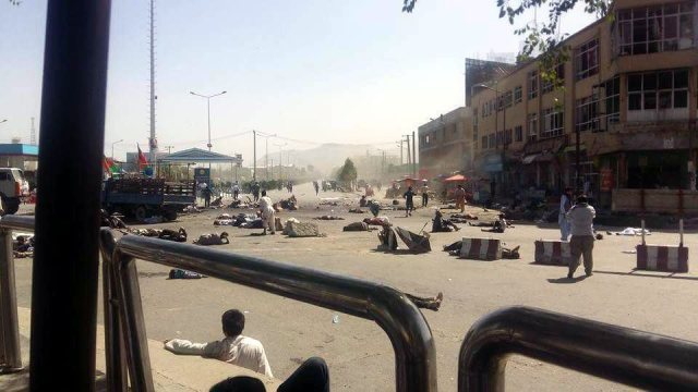 Bomb blast hit protest demonstration in Kabul