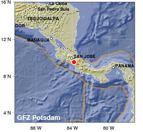 Sismo de magnitud 4,5 sacude el sur de Costa Rica sin causar víctimas